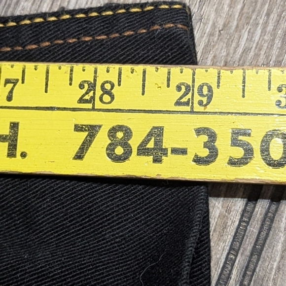 South Pole size 9 black denim with gold stitching in excellent condition, hemmed - Picture 13 of 13